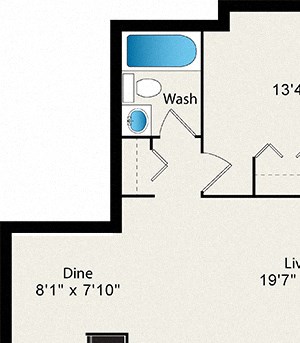 1-Bedroom Small Floor Plan 1-Bedroom Small Floor Plan